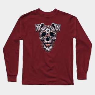 Floral Pup Long Sleeve T-Shirt